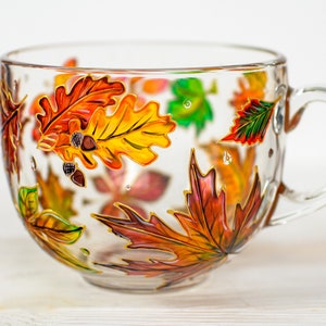 Fall Leaves Mug, Personalized Fall Coffee Mug, Autumn Gift For Fall Lover, Fall Gifts For Women, Happy Fall Present image 4