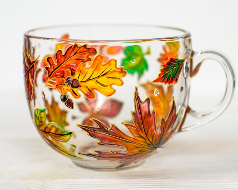 Fall Leaves Mug, Personalized Fall Coffee Mug, Autumn Gift For Fall Lover, Fall Gifts For Women, Happy Fall Present image 4