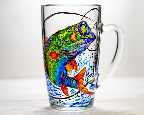 Bass Fish Mug, Dad Christmas Gift, Personalized Fishing Mug, Gift for Daddy  -  Canada
