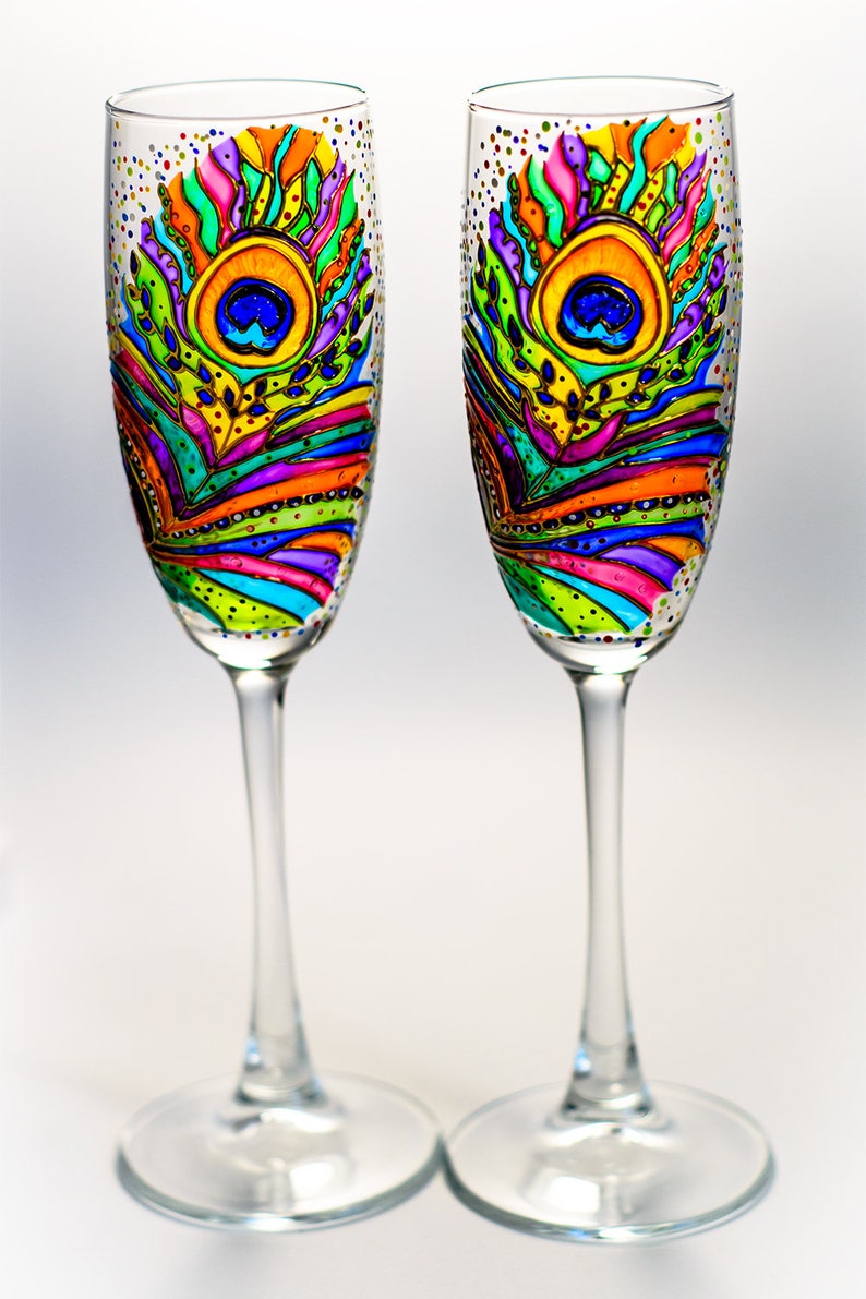 Unique Wedding Champagne Flutes Personalized Wedding Glasses Etsy