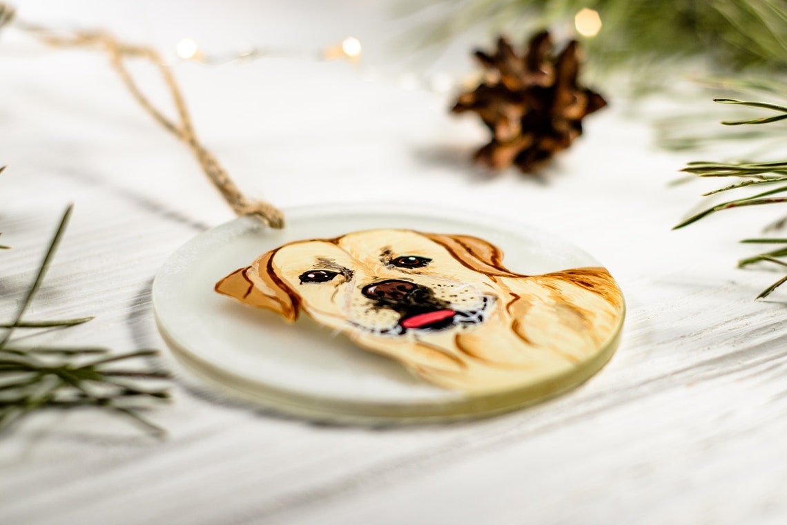 Custom Dog Ornament Hand Painted Pet Memorial Ornament - Etsy