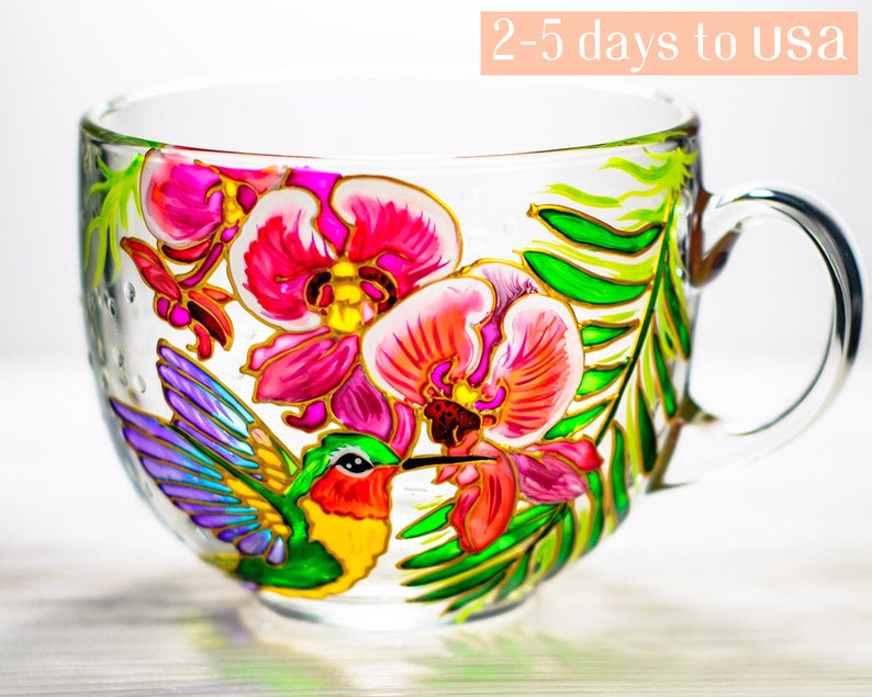 Hummingbird Gift, Hummingbird Coffee Mug, Mothers Day Gift 2-5 DAYS TO USA image 1