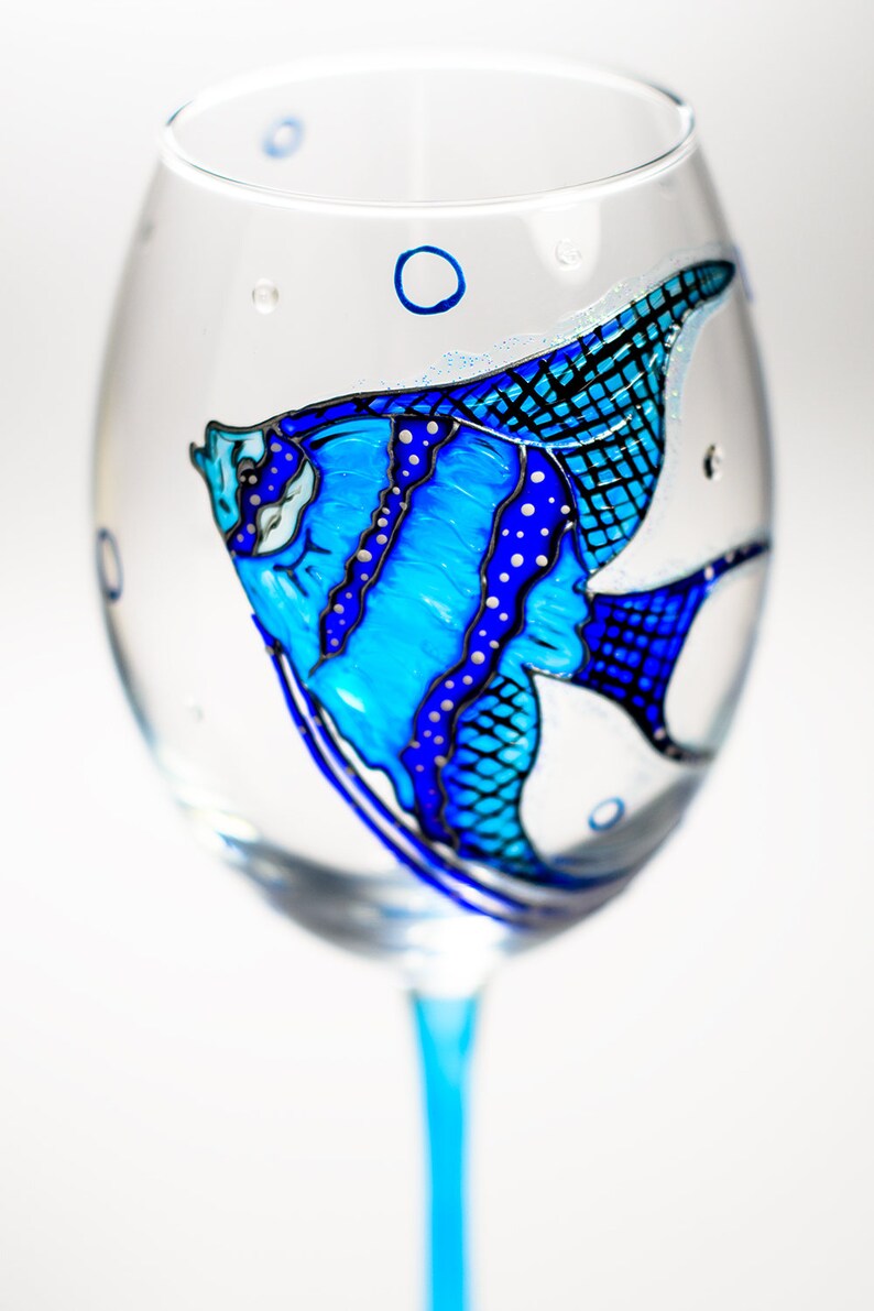 Tropical Wine Glasses Beach Themed Wine Glasses Beach Bridal | Etsy