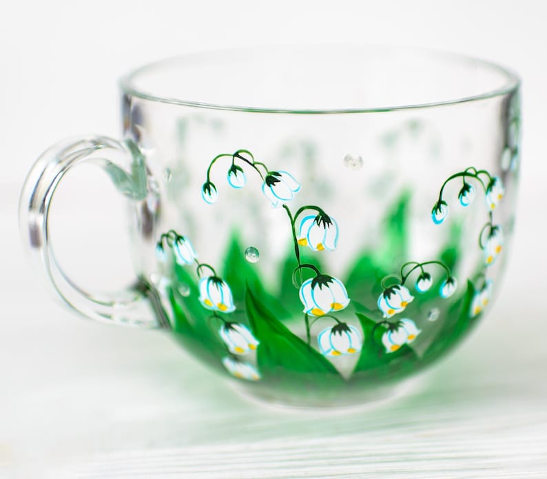 May Birth Flower Mug, Lily of the Valley Mug, Personalized Birthday Gift for Mom image 10