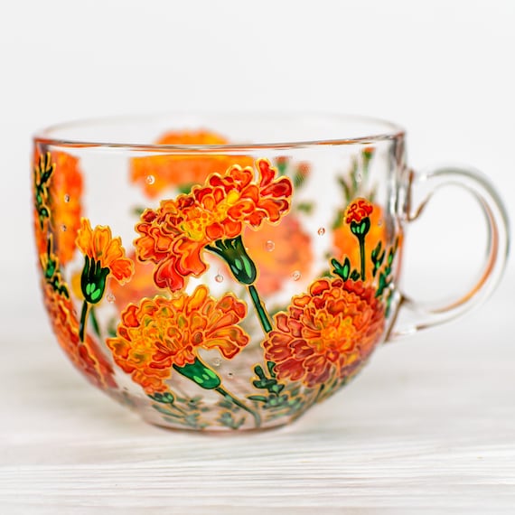 Birth Flower Mug, Birthday Gift for Her, Custom Flower Mug
