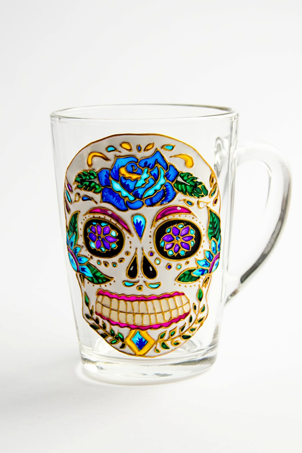 Details about   Day of the Dead DOD Sugar Skull Black Cup Coffee Mug