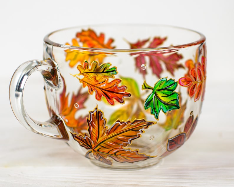 Fall Leaves Mug, Personalized Fall Coffee Mug, Autumn Gift For Fall Lover, Fall Gifts For Women, Happy Fall Present image 5