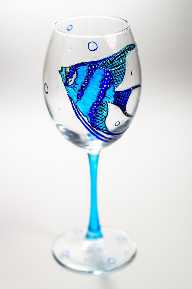 Tropical Wine Glasses Beach Themed Wine Glasses Beach Bridal Etsy