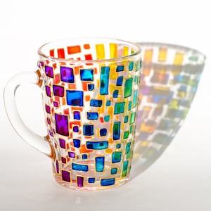 Handmade Mug, Rainbow Coffee Mug, Colorful Personalized Mothers Day Gift image 8