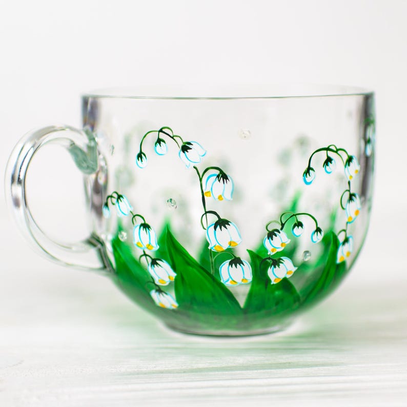 May Birth Flower Mug, Lily of the Valley Mug, Personalized Birthday Gift for Mom image 8