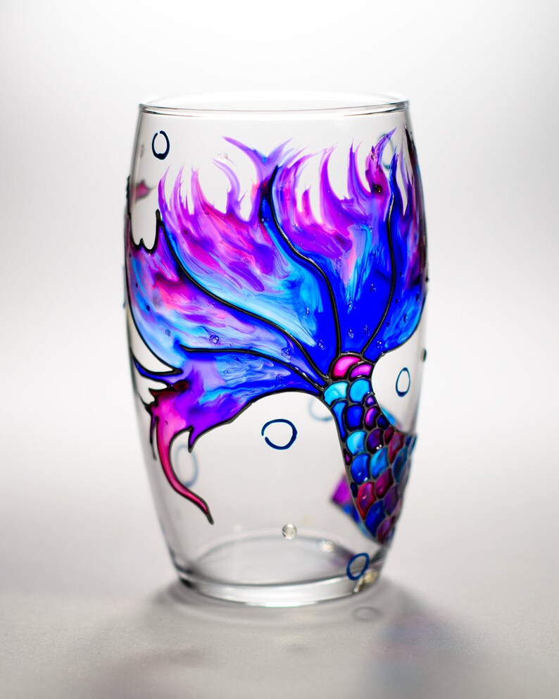 Mermaid Wine Glasses Personalized Mermaid Bridal Shower Etsy