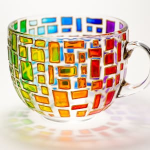 Handmade Mug, Rainbow Coffee Mug, Colorful Personalized Mothers Day Gift image 6