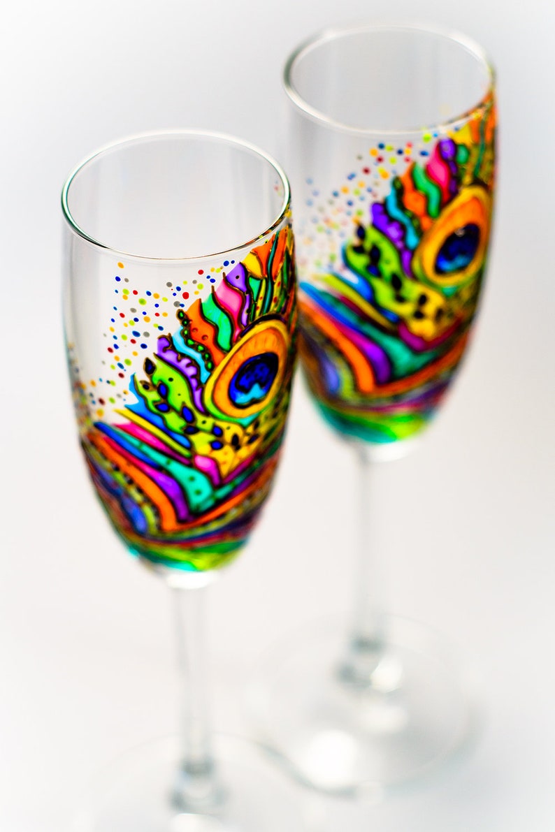 Unique Wedding Champagne Flutes Personalized Wedding Glasses Etsy