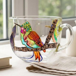 Taza con diseño de colibrí, taza conmemorativa personalizada, regalo en memoria de un ser querido.