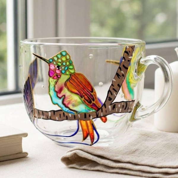 Taza con diseño de colibrí, taza conmemorativa personalizada, regalo en memoria de un ser querido.