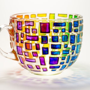 Handmade Mug, Rainbow Coffee Mug, Colorful Personalized Mothers Day Gift image 4