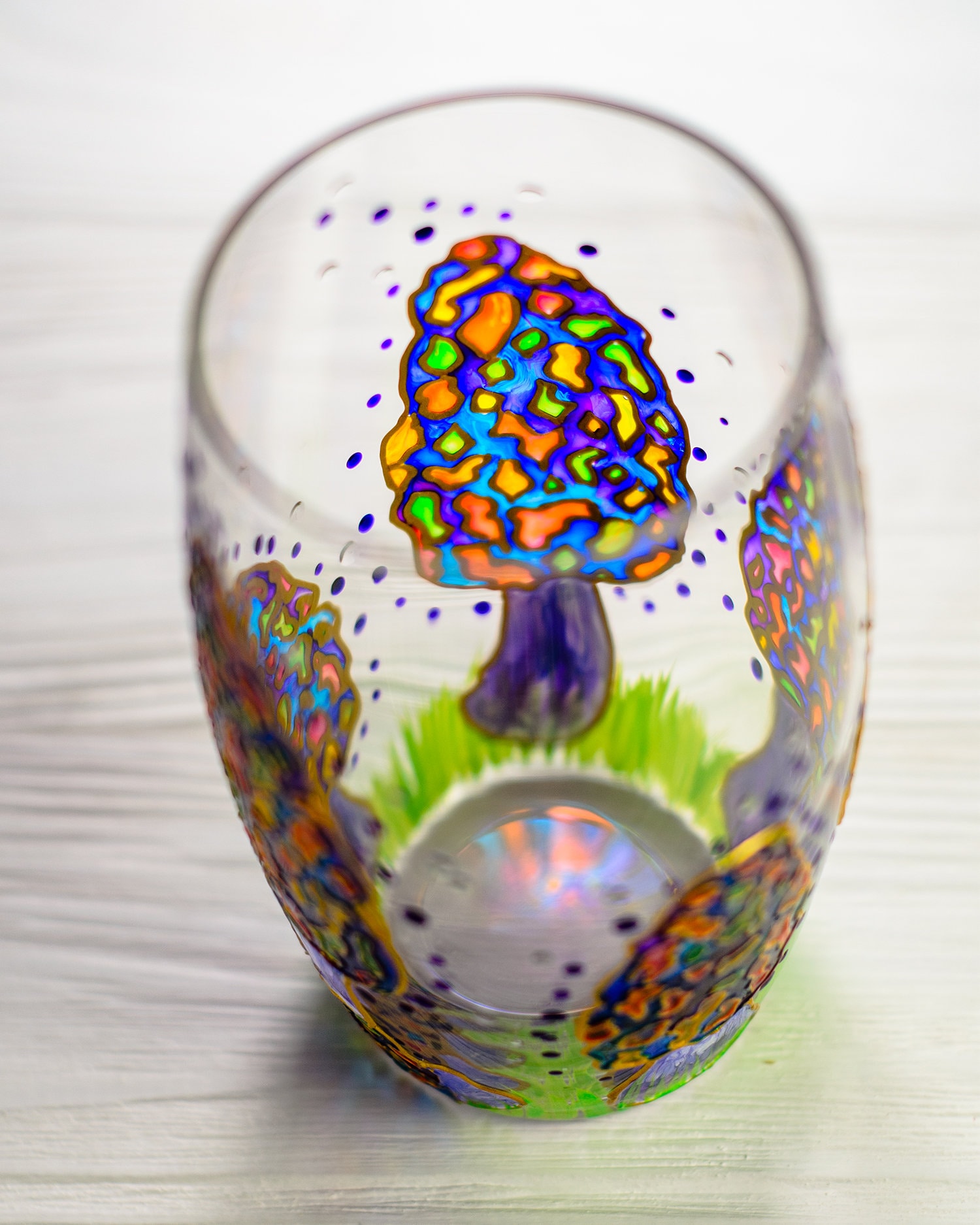 Morel Mushroom Wine Glass Personalized Nature Lover Gift Etsy