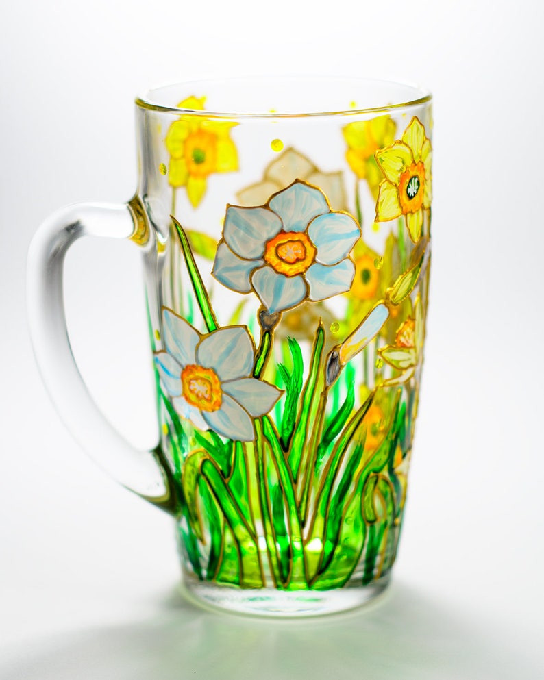 Daffodil Mug Flowers Mothers Day Gift Personalized Grandma Etsy