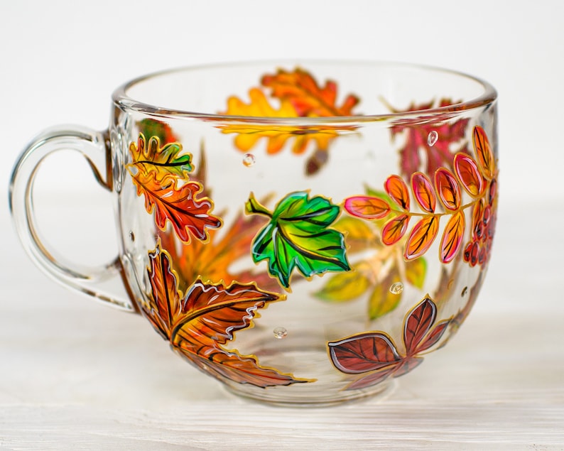 Fall Leaves Mug, Personalized Fall Coffee Mug, Autumn Gift For Fall Lover, Fall Gifts For Women, Happy Fall Present image 8