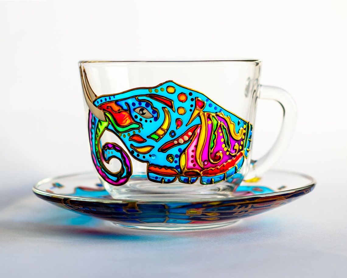 Elephant Tea Cup and Saucer Tea Set Best Friend Gift Mug Etsy