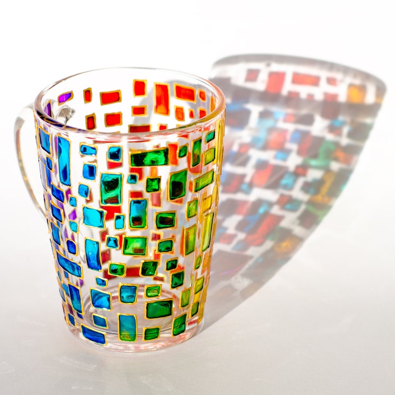 Handmade Mug, Rainbow Coffee Mug, Colorful Personalized Mothers Day Gift image 10