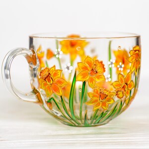 daffodil coffee mug handmade