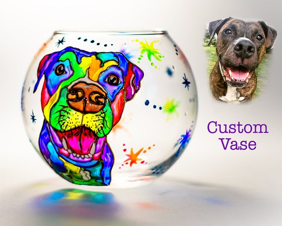 Download Personalized Pet Loss Gift Dog Sympathy Custom Dog Portrait Rainbow Bridge Candle Holders Pet Portraits Art Collectibles