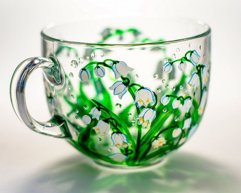 Birth Month Flower Personalized Mother Day Gift, Lily of the Valley Flowers Mug, Grandma Gift image 3