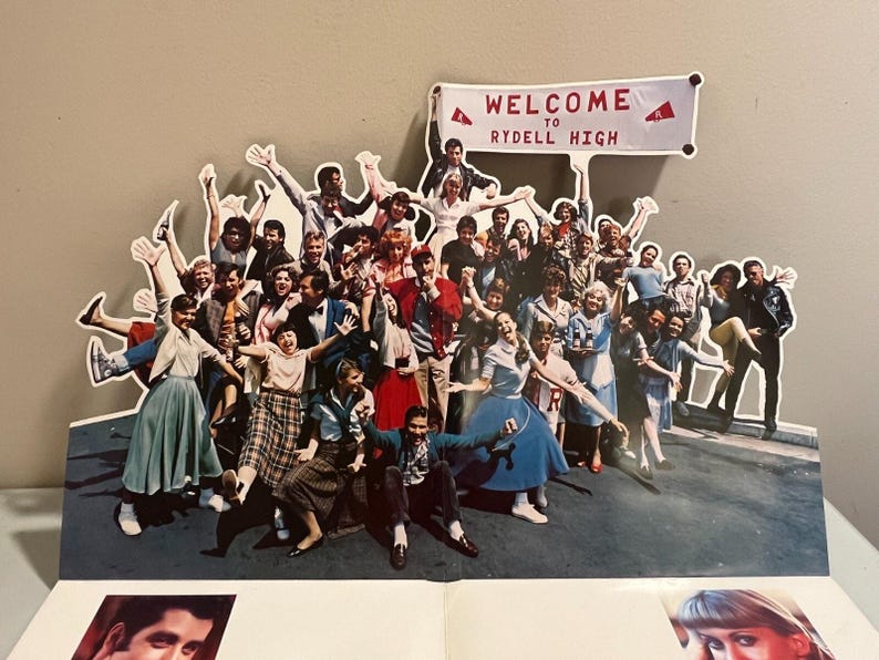 Original Vintage 1977 Grease Movie Film Supplement to Variety Ad Pop Up Paper image 4