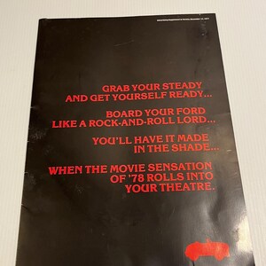 Original Vintage 1977 Grease Movie Film Supplement to Variety Ad Pop Up Paper image 2