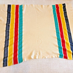 Vintage Pendleton Gestreifte Wolldecke 170x82 cm Full Size