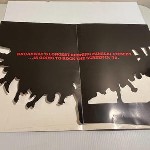 Original Vintage 1977 Grease Movie Film Supplement to Variety Ad Pop Up Paper image 7