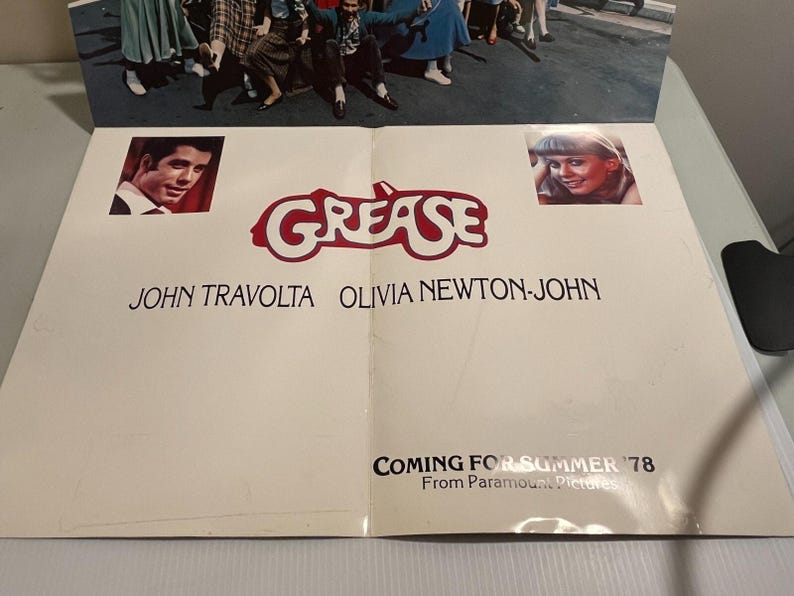 Original Vintage 1977 Grease Movie Film Supplement to Variety Ad Pop Up Paper image 5