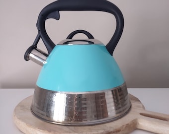 Mr Coffee Teapot Tea Kettle Turquoise Aluminum