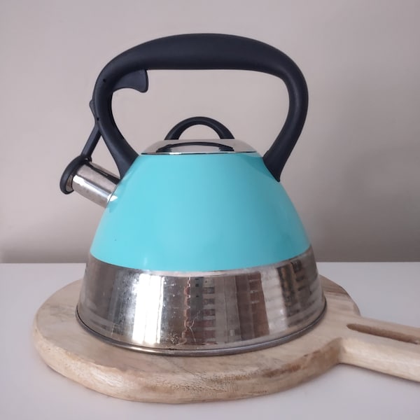 Mr Coffee Teapot Tea Kettle Turquoise Aluminum