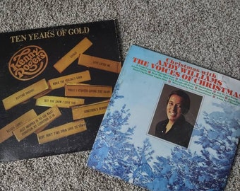 Andy Williams Kenny Rogers set of two vinyl albums