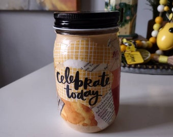 Decoupaged Storage Jar