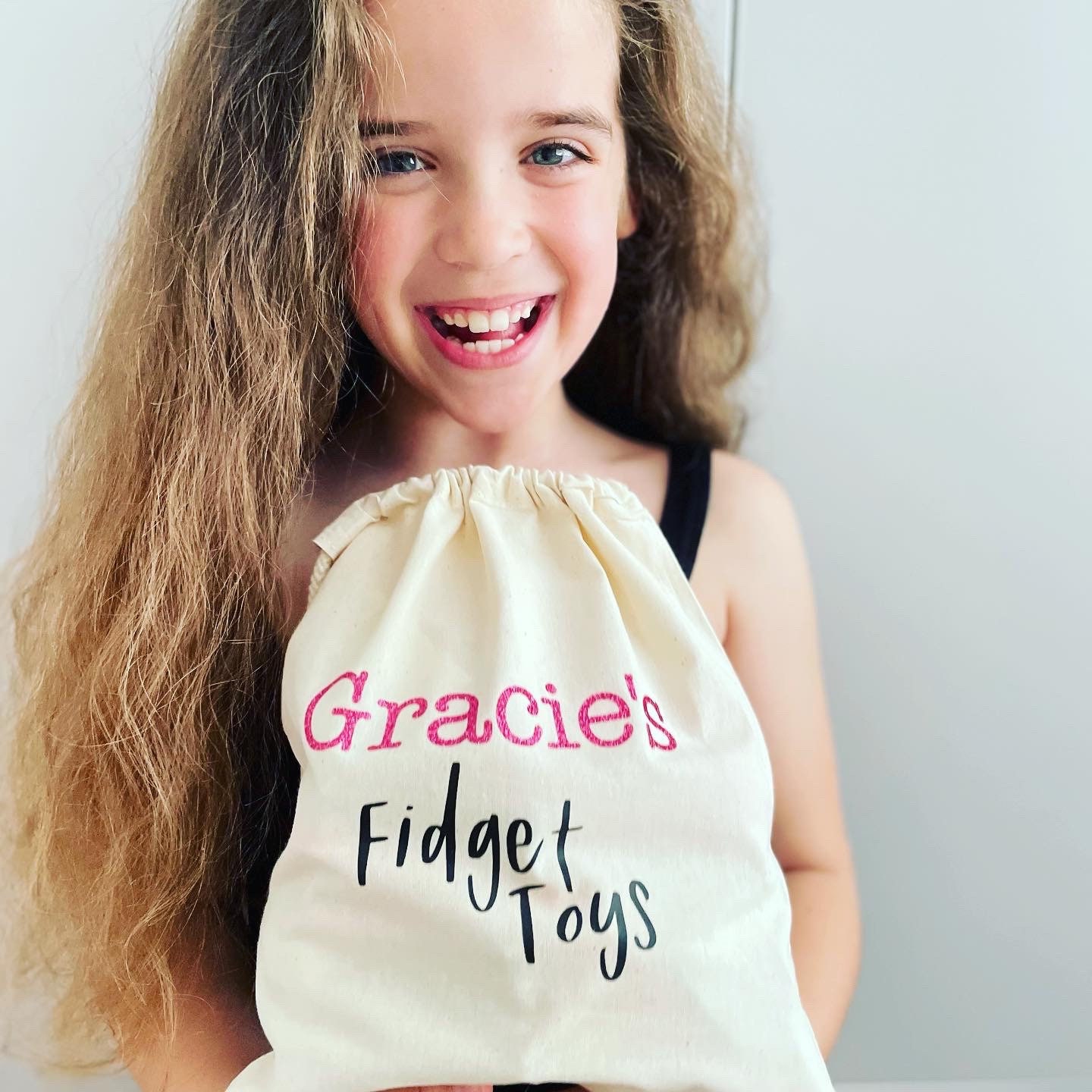 Personalised Fidget Toy Drawstring Bag