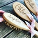 Engraved personalised wooden hairbrush 