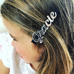 Bespoke personalised name hair clip