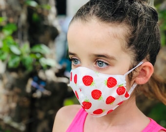 Childs Double Layer Cotton Face mask with pocket for filter