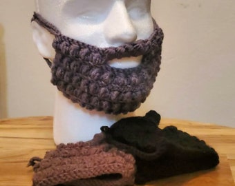 Crochet beard with adjustable strap