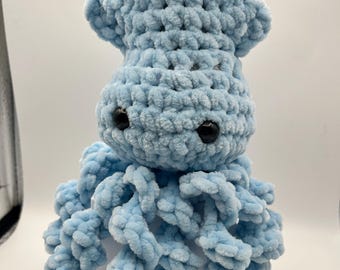 Crochet light blue Squid