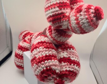 Pink multi color balloon dog