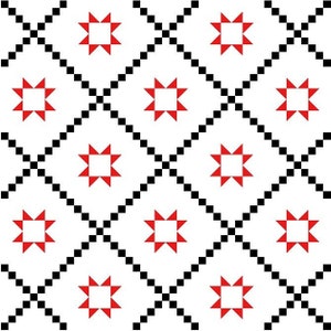 Hopscotch Stars Quilt Pattern by @PrayerieWife