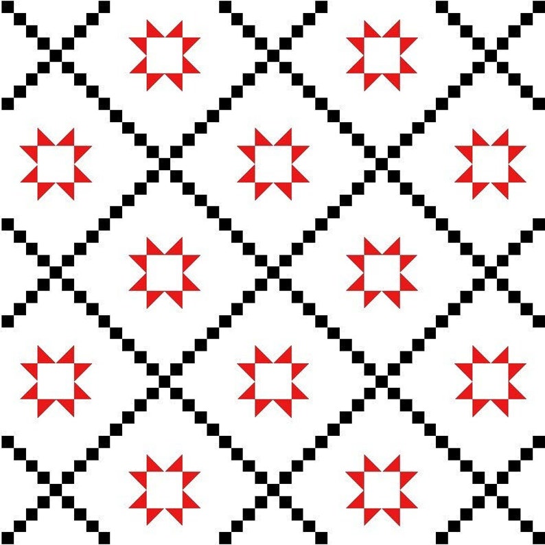 Hopscotch Stars Quilt Pattern by @PrayerieWife