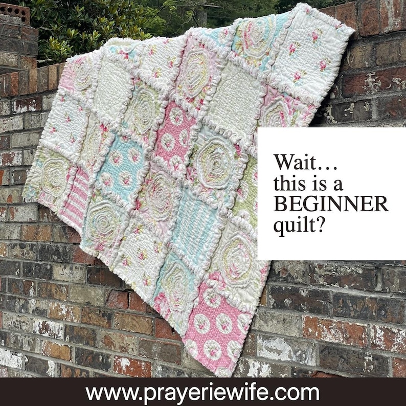 Shabby Rags Shabby Rag Rosey Quilt Pattern | Beginner Rag Quilt | Instant PDF ...