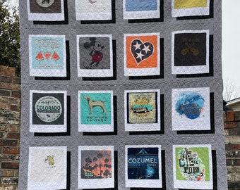 Polaroid T-Shirt Quilt - a PDF Pattern by Prayeriewife Quilting