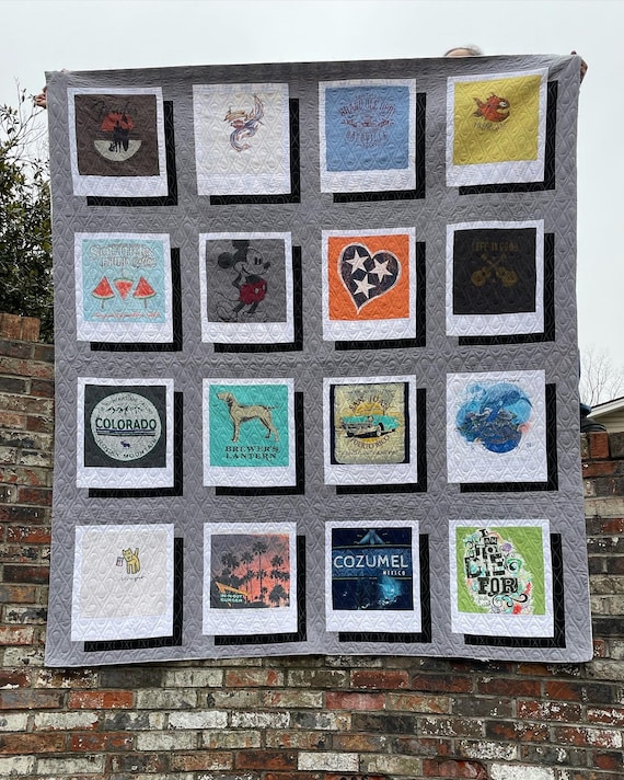 Polaroid T-Shirt Quilt - a PDF Pattern by Prayeriewife Quilting