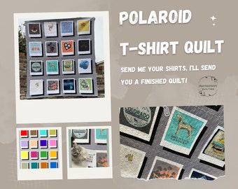 Custom Polaroid Style T-Shirt Quilt